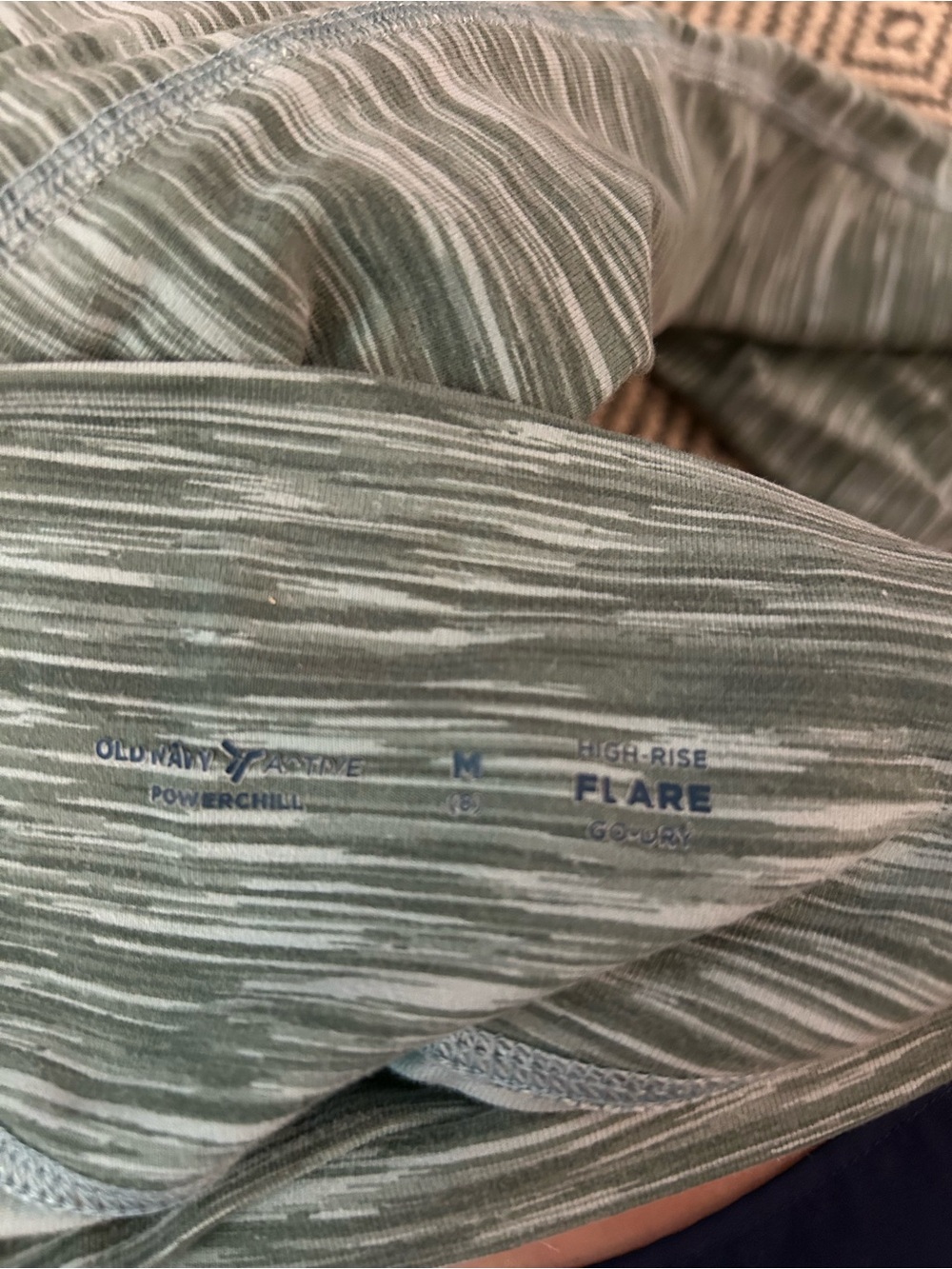 Old Navy Sage Green Heathered Flare Leggings